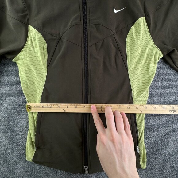 Nike Girls Green Jacket Small 4-6 Stretch Full Zip W/ Pockets, Logo Youth Kids - Picture 6 of 16